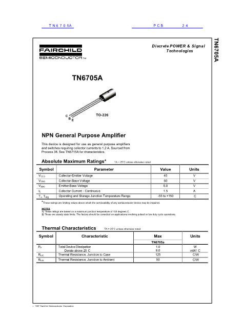 TN6705A数据手册封面