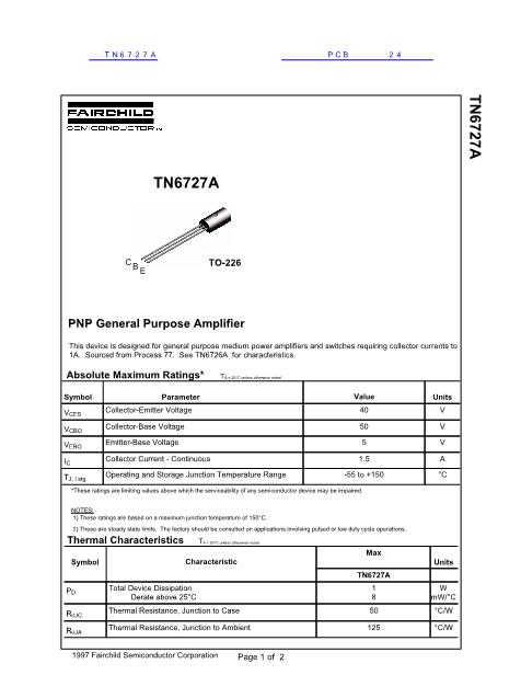 TN6727A数据手册封面