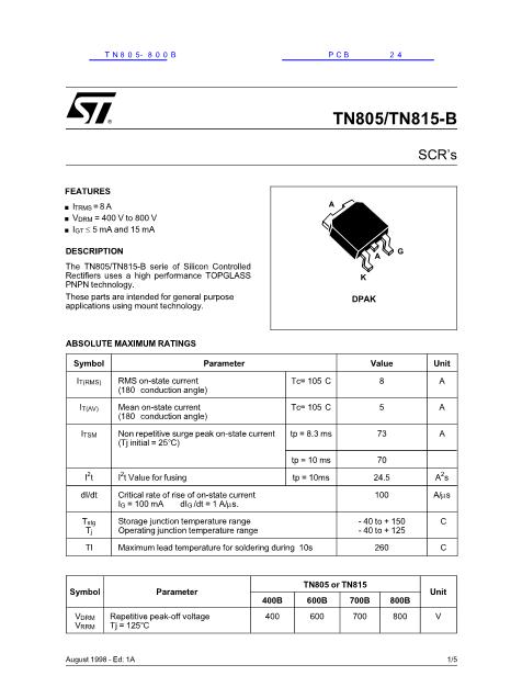 TN805数据手册封面