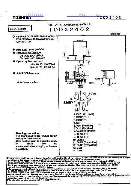 TODX2402数据手册封面