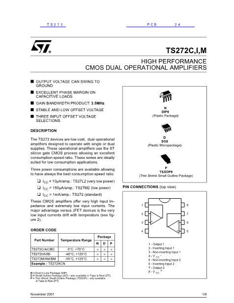 TS272数据手册封面