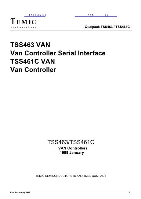 TS80C31X2数据手册封面