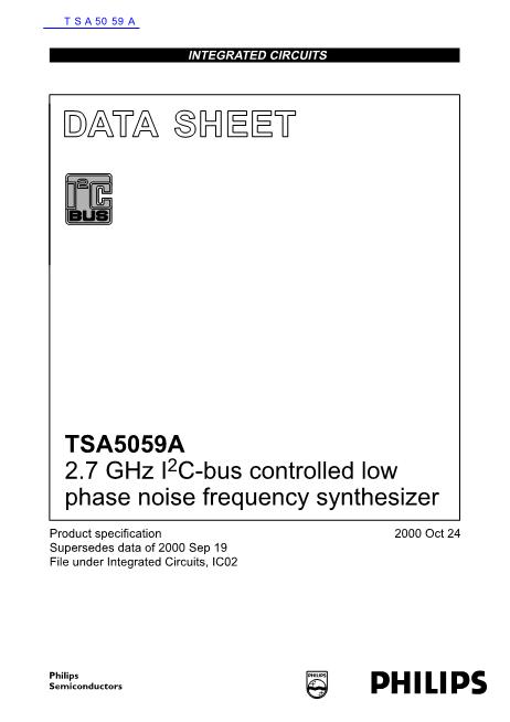 TSA5059A数据手册封面