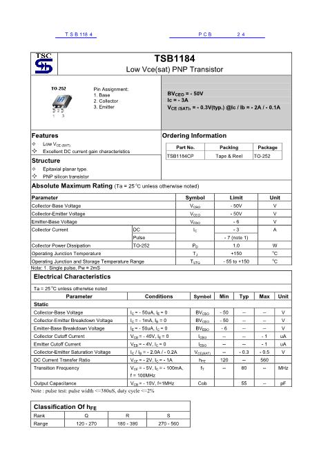 TSB1184數(shù)據(jù)手冊(cè)封面