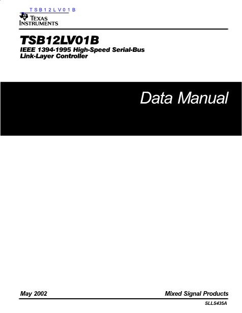 TSB12LV01B数据手册封面