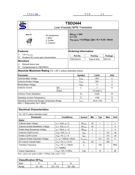 TSD2444數(shù)據(jù)手冊封面