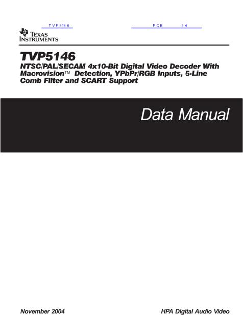 TVP5146数据手册封面