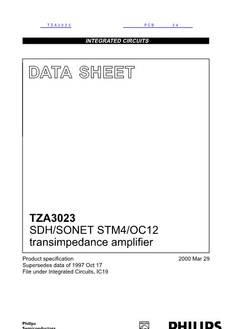 TZA3023數(shù)據(jù)手冊(cè)封面