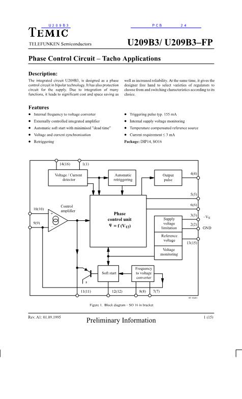 U209B3數(shù)據(jù)手冊封面