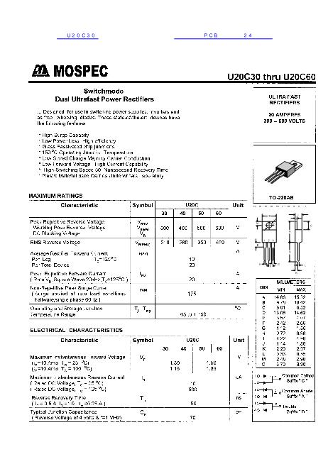 U20C30數(shù)據(jù)手冊封面