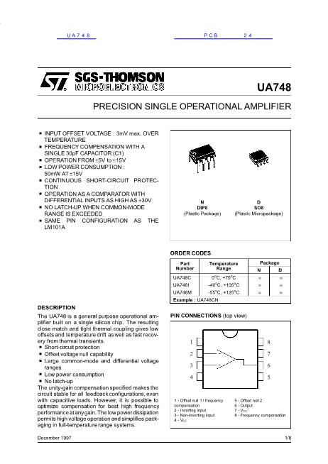 UA748数据手册封面