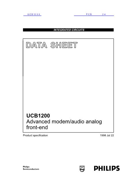 UCB1200数据手册封面