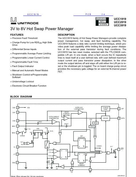 UCC1919數(shù)據(jù)手冊封面