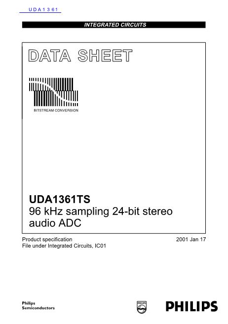 UDA1361数据手册封面