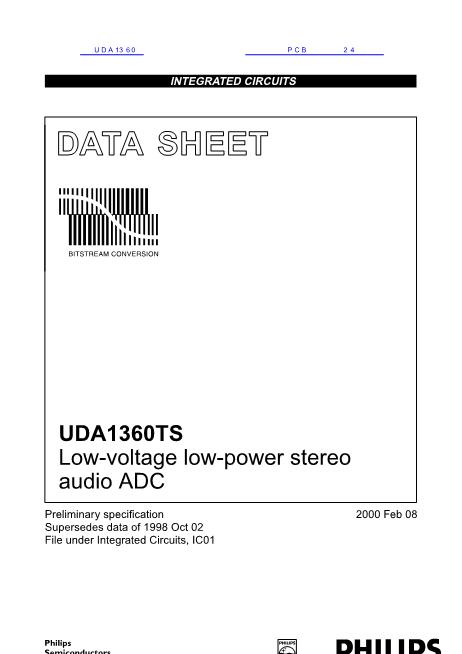 UDA1360数据手册封面
