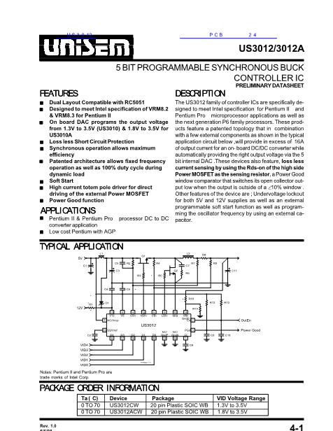 US3012數(shù)據(jù)手冊(cè)封面