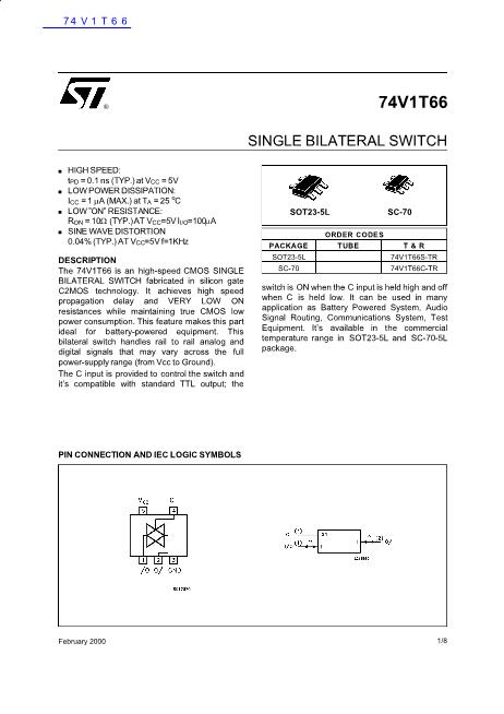 74V1T66數(shù)據(jù)手冊(cè)封面