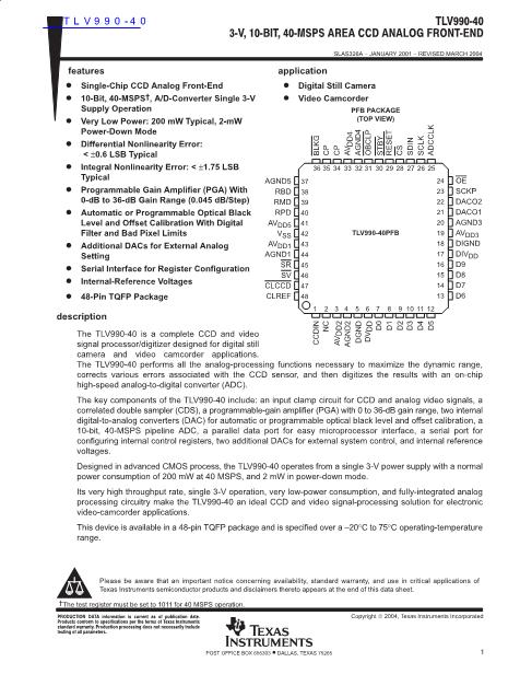 TLV990-40數(shù)據(jù)手冊封面