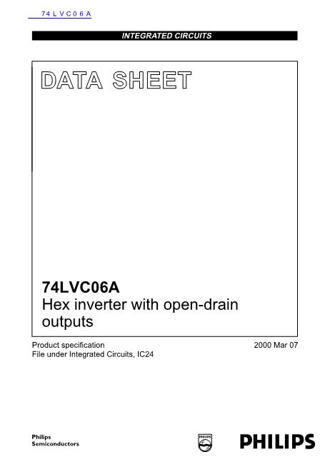 74LVC06A数据手册封面