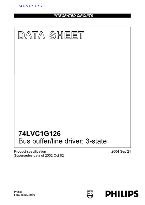 74LVC1G126数据手册封面