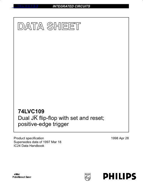 74LVC109数据手册封面