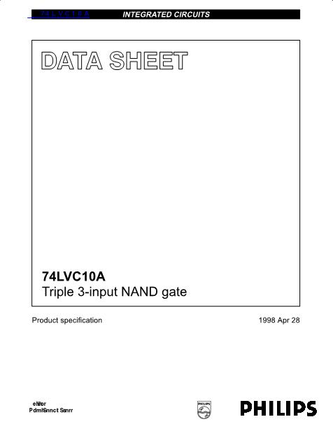 74LVC10A数据手册封面