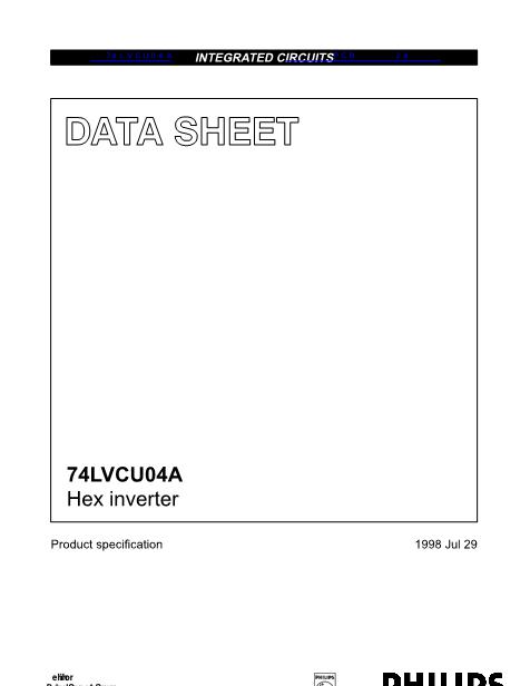 74LVCU04A数据手册封面