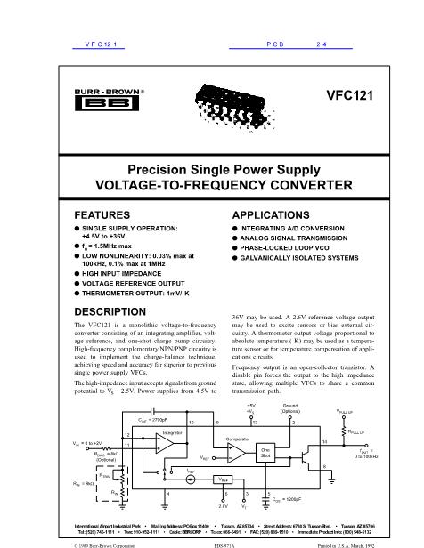 VFC121数据手册封面