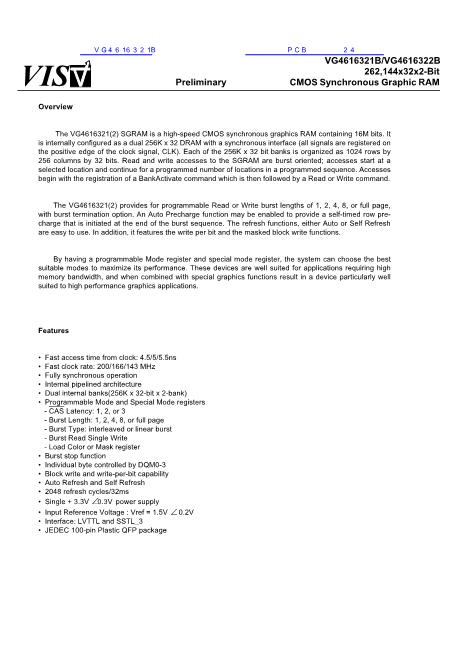 VG4616321B數(shù)據(jù)手冊(cè)封面