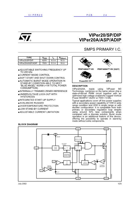 VIPER20数据手册封面