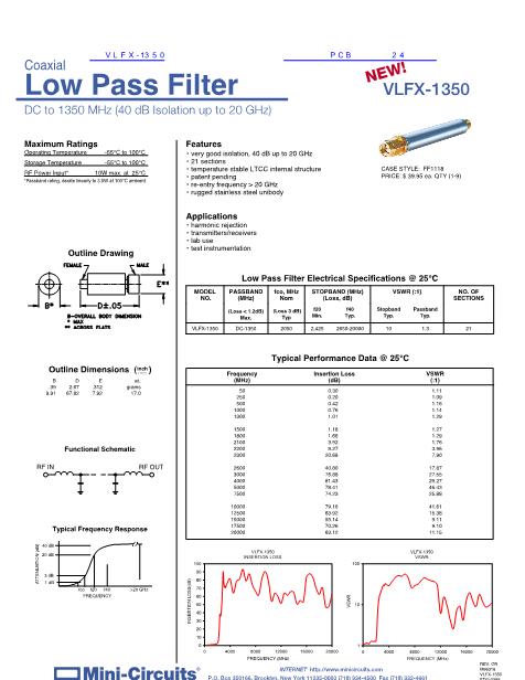VLFX-1350数据手册封面