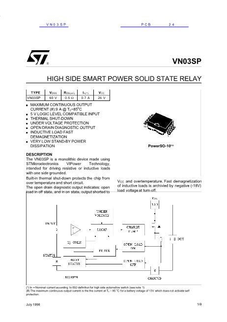 VN03SP数据手册封面