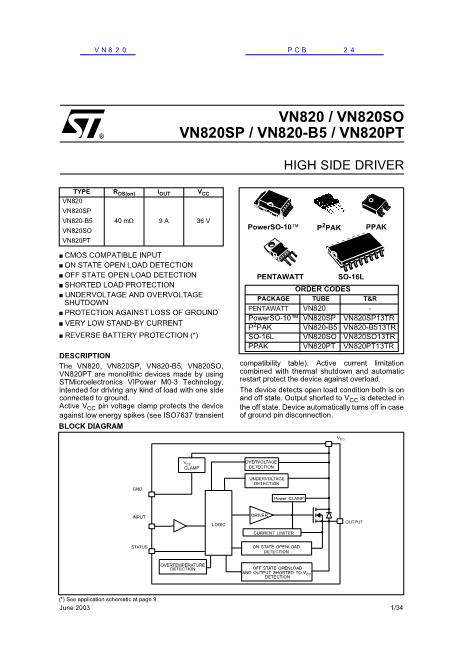 VN820数据手册封面