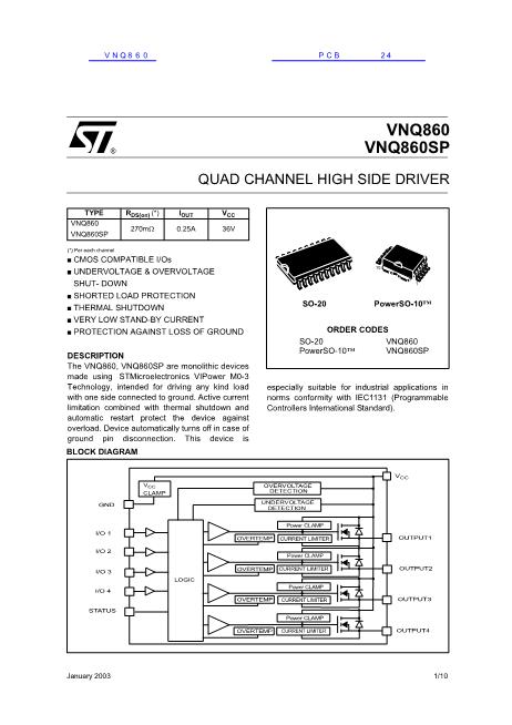 VNQ860数据手册封面
