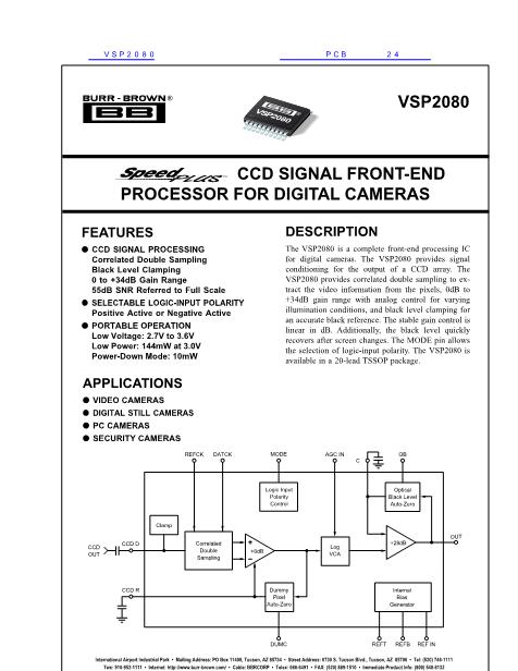 VSP2080数据手册封面