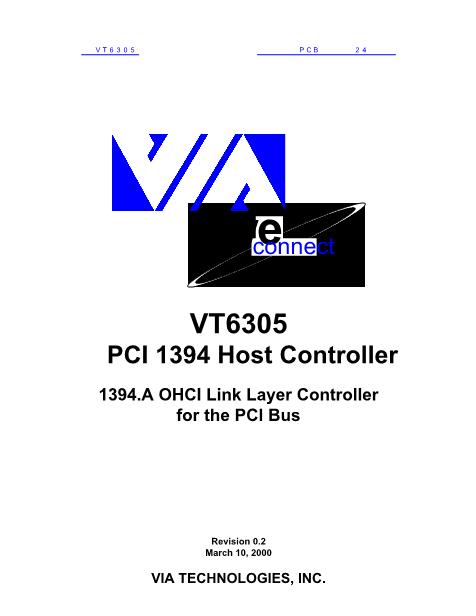 VT6305数据手册封面