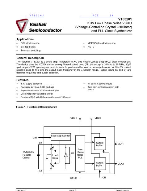 VT83201数据手册封面