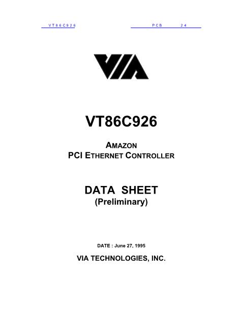 VT86C926数据手册封面