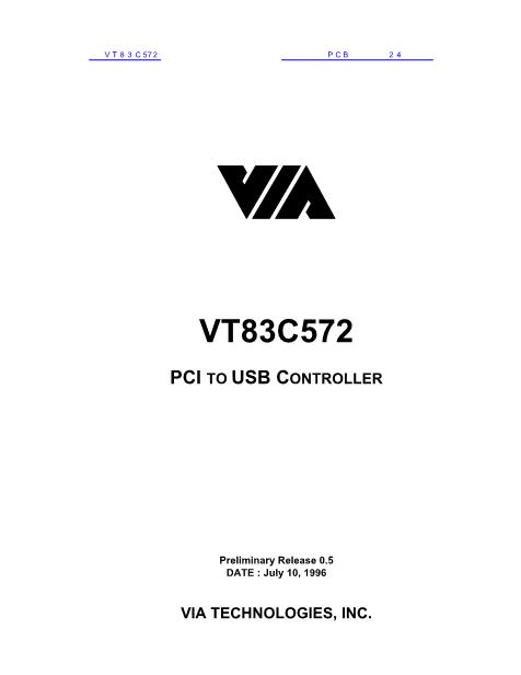 VT83C572数据手册封面