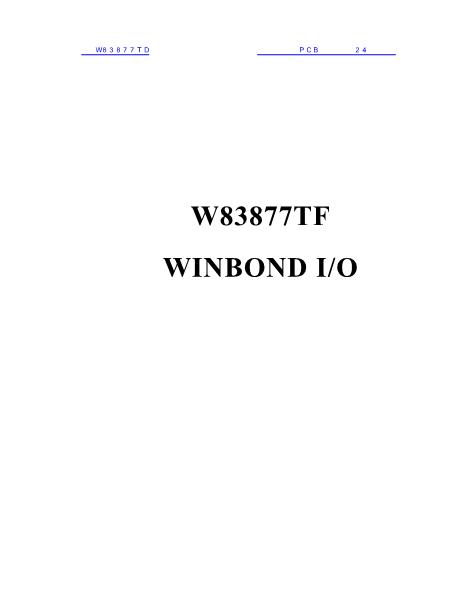 W83877TD数据手册封面