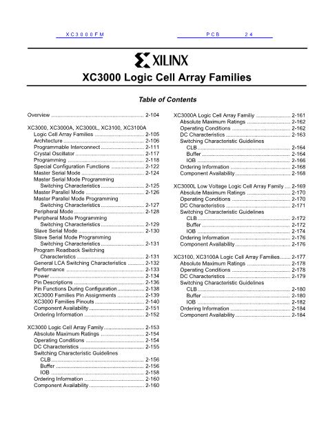 XC3000FM数据手册封面