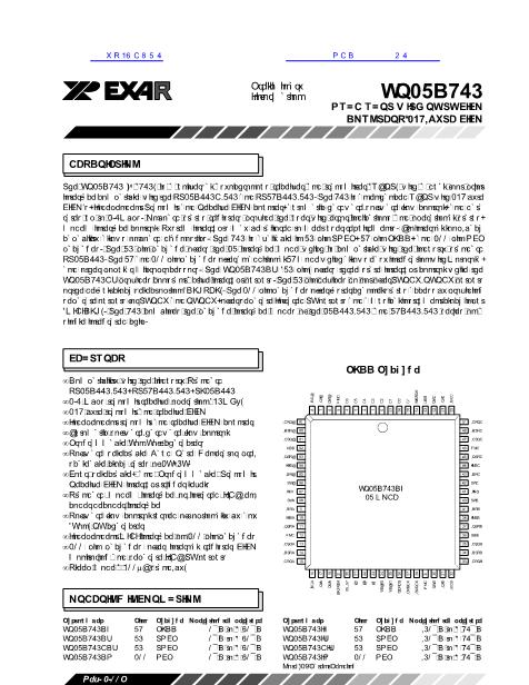 XR16C854数据手册封面