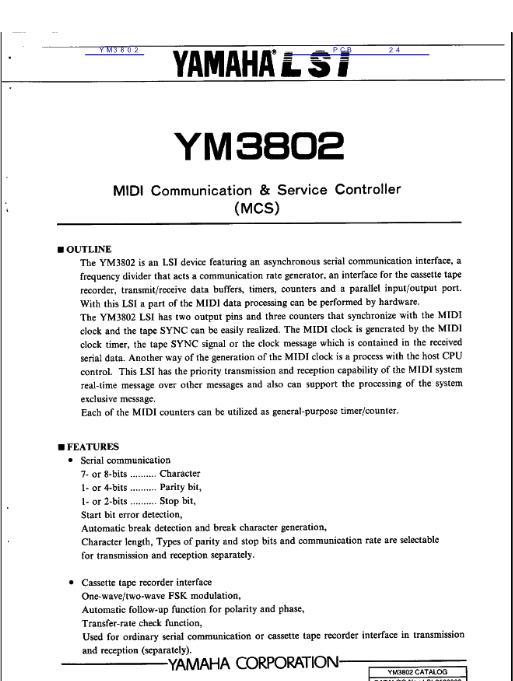 YM3802数据手册封面
