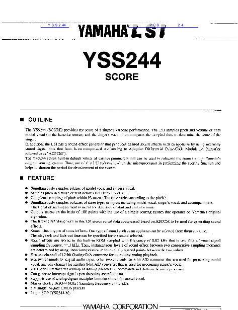 YSS244数据手册封面