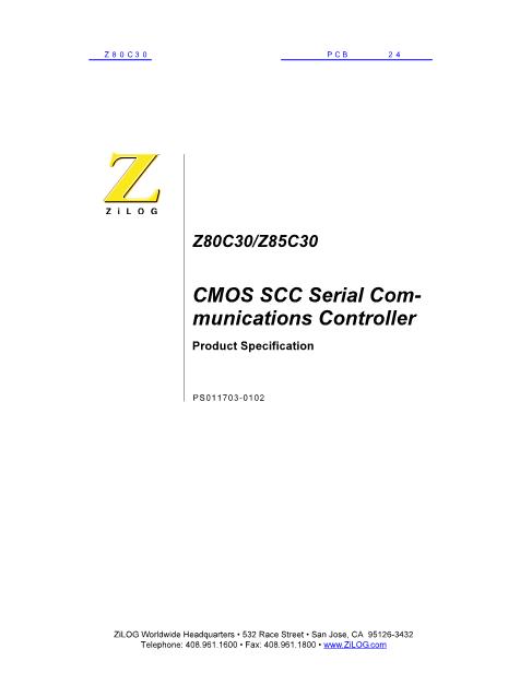 Z80C30数据手册封面