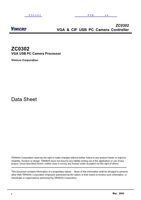 ZC0302数据手册封面