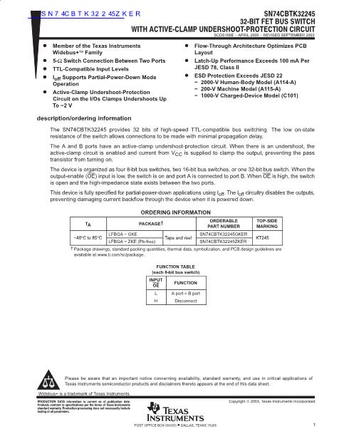 SN74CBTK32245ZKER數(shù)據(jù)手冊(cè)封面