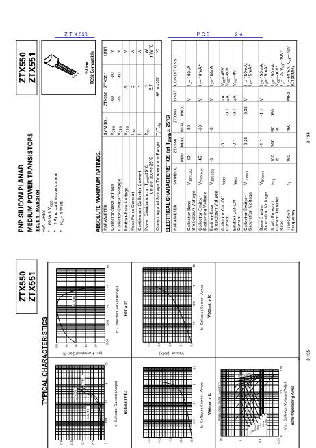 ZTX550數(shù)據(jù)手冊封面