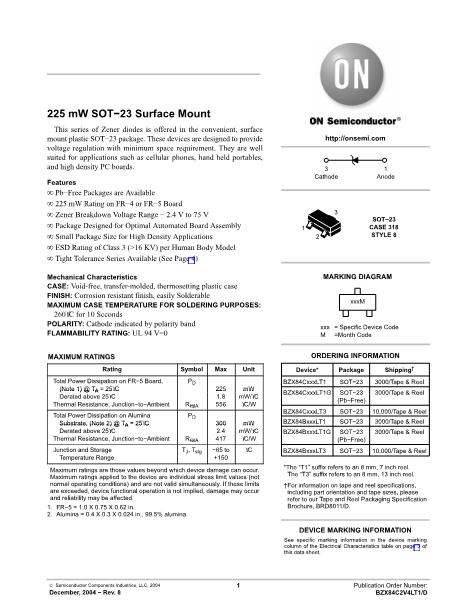 BZX84B16LT1数据手册封面