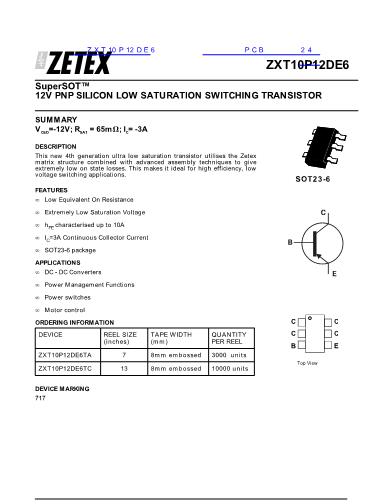 ZXT10P12DE6数据手册封面